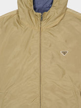 Prada Camel and Aviation Blue Re-Nylon Reversible Jacket