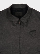 Prada Ardesia Grey Virgin Wool Bomber Jacket