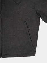 Prada Ardesia Grey Virgin Wool Bomber Jacket