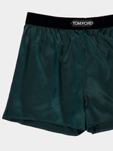 Tom Ford Dark Emerald Stretch Silk Satin Boxer Shorts