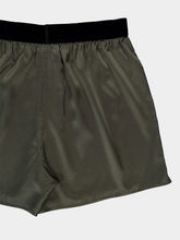 Tom Ford Olive Green High-Waist Silk Shorts
