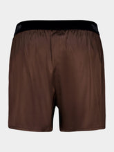 Tom Ford Cinnamon Stretch Silk Satin PJ Shorts