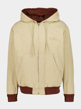 MM6 Maison Margiela Sand and Caramel Reversible Zip Hooded Sweatshirt