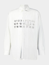 MM6 Maison Margiela White and Grey Poplin Shirt