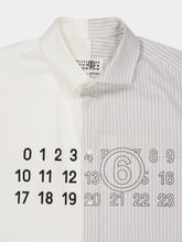 MM6 Maison Margiela White and Grey Poplin Shirt