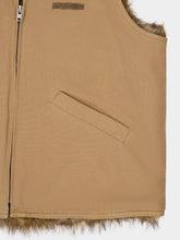 MM6 Maison Margiela Ochre Faux Fur Trim Vest