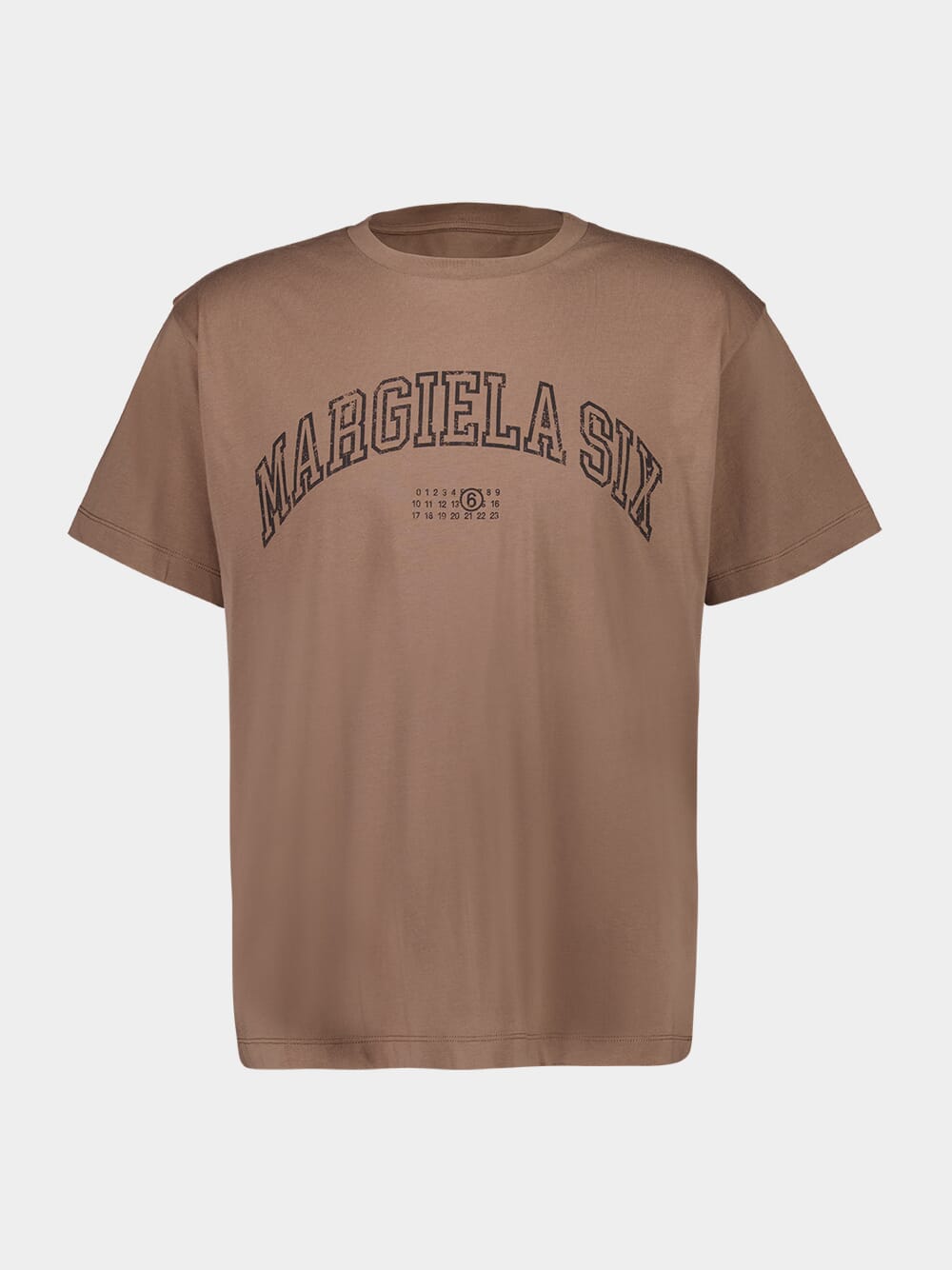 Light Brown Varsity Print T-Shirt