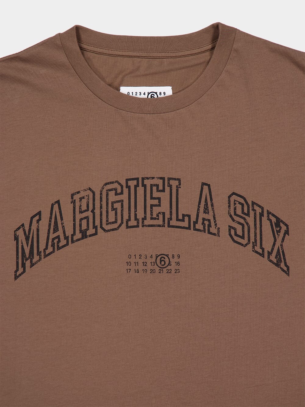 Light Brown Varsity Print T-Shirt