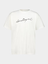 MM6 Maison Margiela White Overdyed Script Jersey T-Shirt