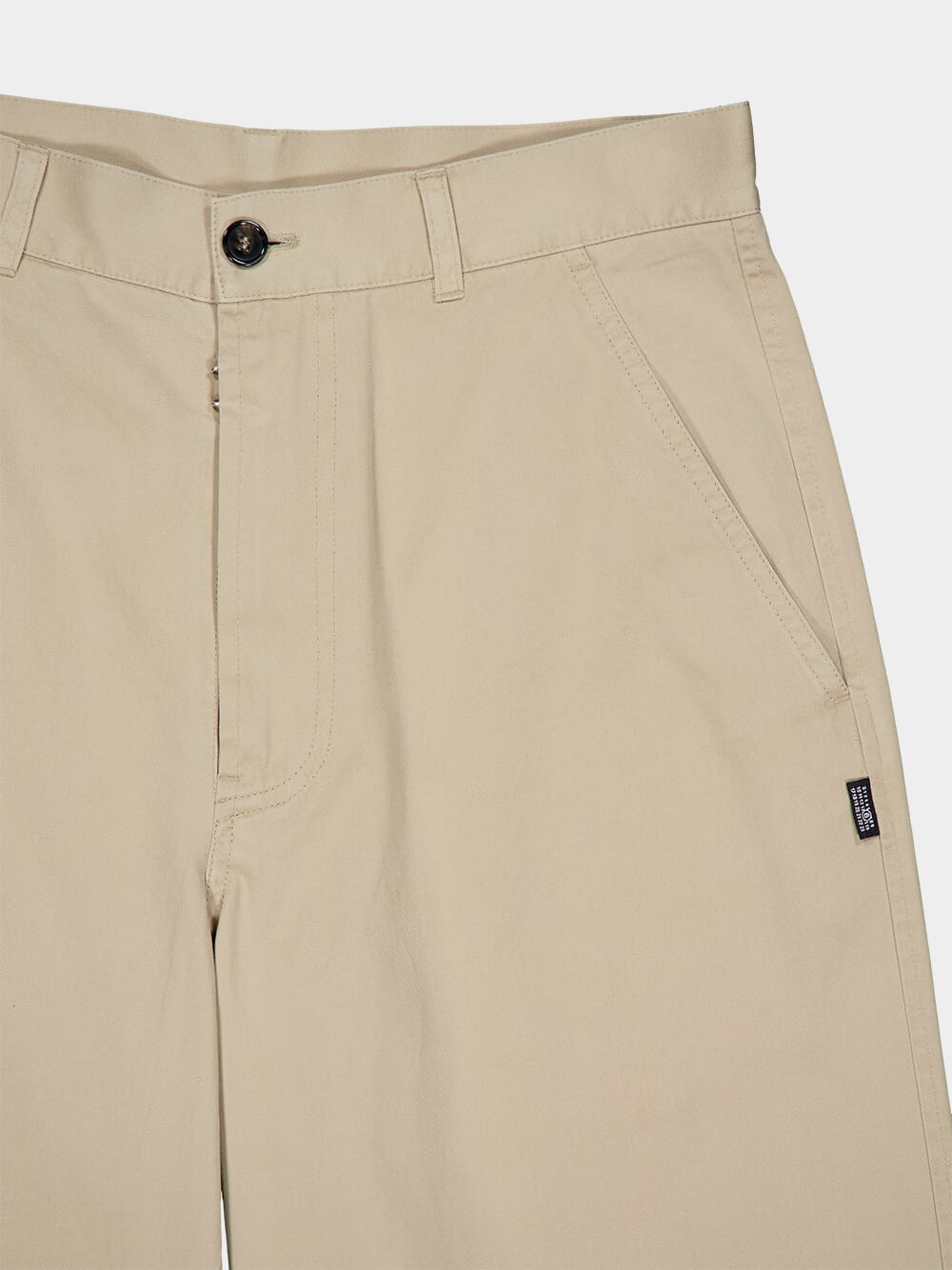 Wide-Leg Twill Chinos