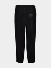 MM6 Maison Margiela Black Wool-Blend Tapered Trousers