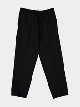MM6 Maison Margiela Black Wool-Blend Tapered Trousers