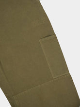 MM6 Maison Margiela Khaki Green Loose-Fit Trousers With Numbers Motif