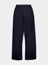 MM6 Maison Margiela Blue Cotton Wide-Leg Trousers