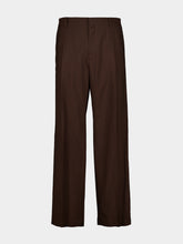 MM6 Maison Margiela Brown Wool Wide-Leg Pleated Trousers