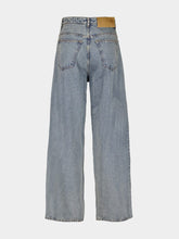 MM6 Maison Margiela Light Blue Pleated Wide Leg 5-Pocket Jeans