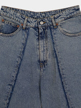 MM6 Maison Margiela Light Blue Pleated Wide Leg 5-Pocket Jeans