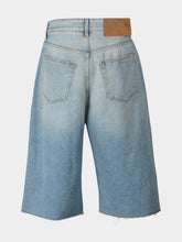 MM6 Maison Margiela Washed Blue Wide-Leg Denim Shorts