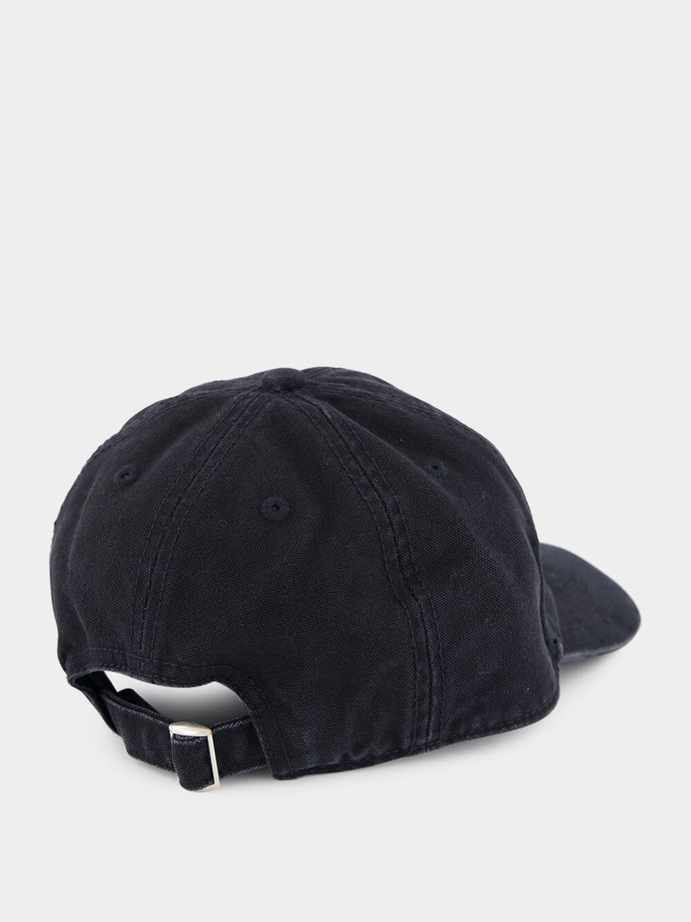 Black Cotton Cap with Numbers Embroidery