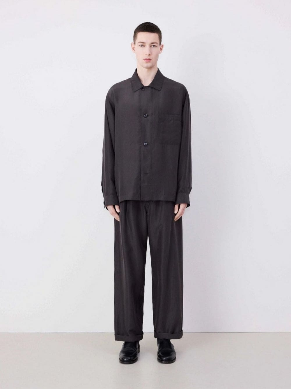 Espresso Silk Pyjama Shirt