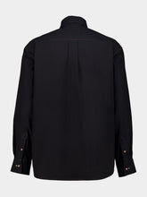 Lemaire Black Crepe Cotton Studded Shirt