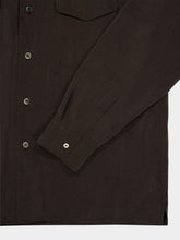 Lemaire Licorice Convertible Collar Silk Shirt