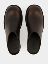 MM6 Maison Margiela Cappuccino Brown Brushed Leather Biker Mules