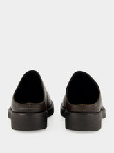 MM6 Maison Margiela Cappuccino Brown Brushed Leather Biker Mules