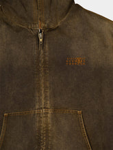 MM6 Maison Margiela Brown Hooded Denim Jacket