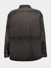 MM6 Maison Margiela Grey Cotton Shirt Jacket with Raw Edges