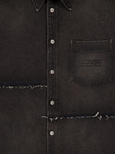 MM6 Maison Margiela Grey Cotton Shirt Jacket with Raw Edges