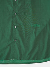 MM6 Maison Margiela Green Poplin Shirt Jacket with Coated Hem