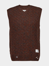 MM6 Maison Margiela Brown Ribbed Virgin Wool Vest