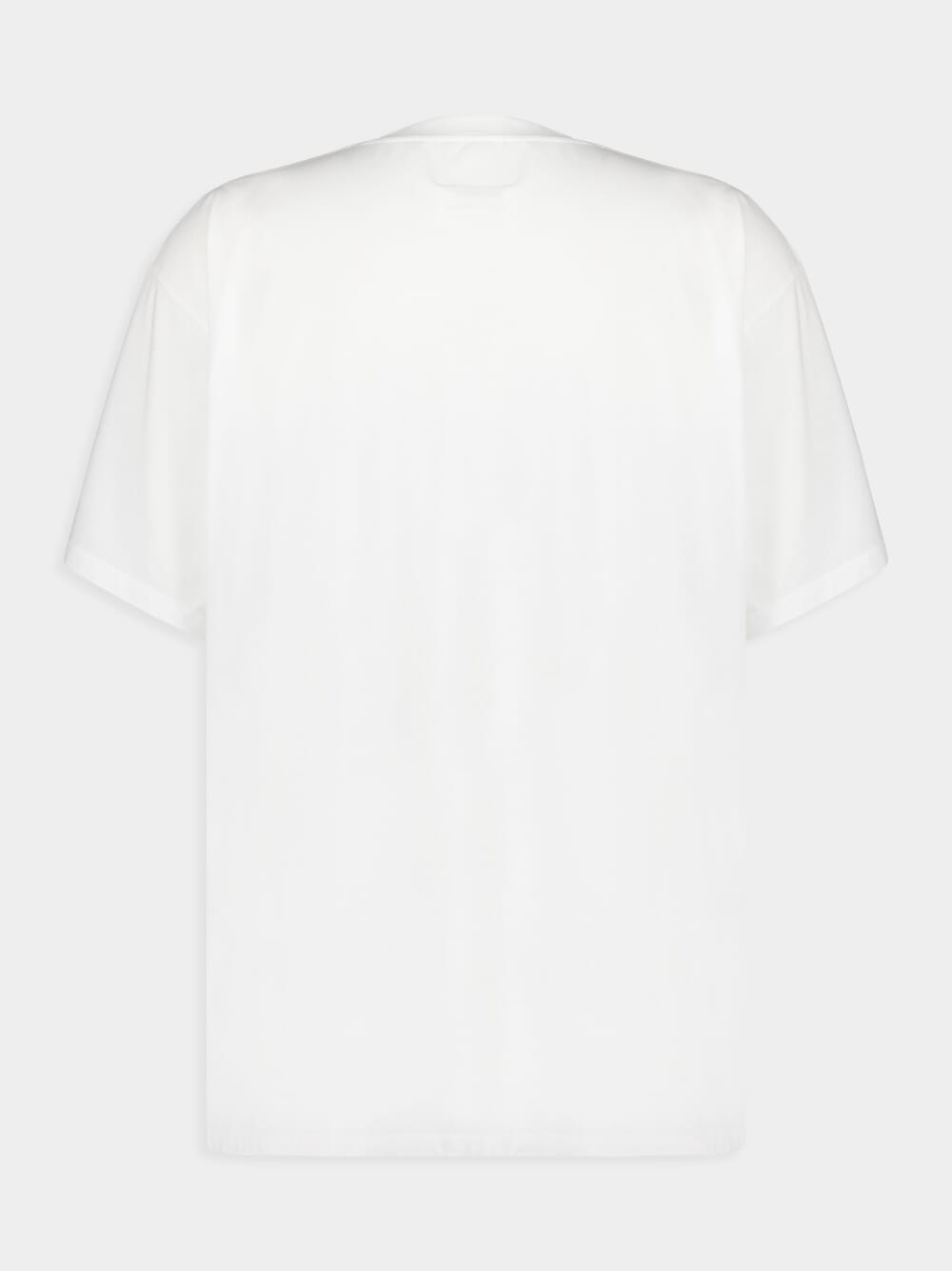 White Cotton Numbers Printed Crewneck T-Shirt