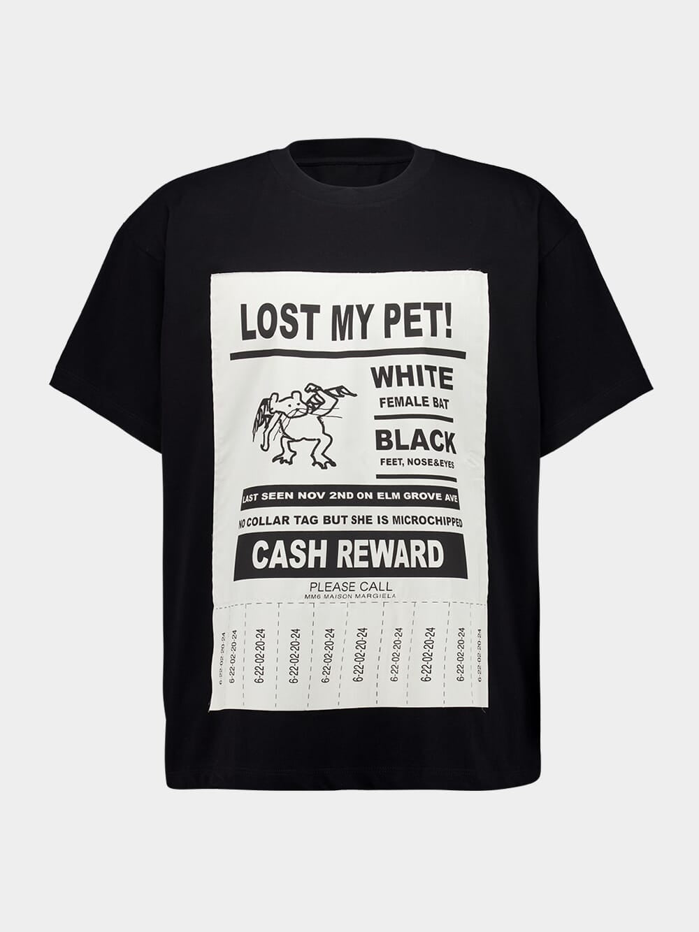 Black Lost Pet Graphic T-Shirt