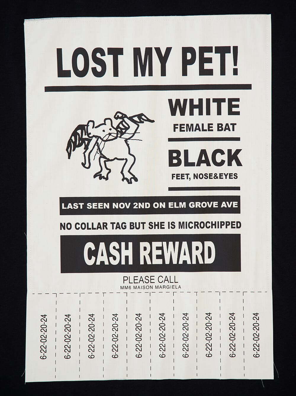 Black Lost Pet Graphic T-Shirt