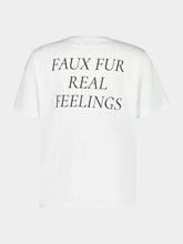 MM6 Maison Margiela White Faux Fur Real Feelings Print T-Shirt