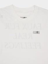 MM6 Maison Margiela White Faux Fur Real Feelings Print T-Shirt