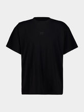 MM6 Maison Margiela Black Cotton T-Shirt with Rubber Patch