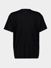 MM6 Maison Margiela Black Cotton T-Shirt with Rubber Patch
