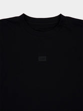 MM6 Maison Margiela Black Cotton T-Shirt with Rubber Patch