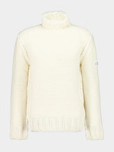 MM6 Maison Margiela White Chunky Wool Turtleneck Jumper