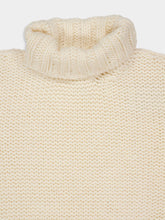 MM6 Maison Margiela White Chunky Wool Turtleneck Jumper