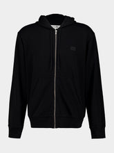 MM6 Maison Margiela Black Rubber Patch Hooded Sweatshirt