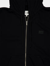 MM6 Maison Margiela Black Rubber Patch Hooded Sweatshirt