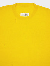 MM6 Maison Margiela Yellow Distressed Virgin Wool Knit Sweater