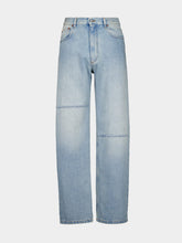 MM6 Maison Margiela Light Blue High-Waisted Denim Trousers