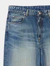 MM6 Maison Margiela Blue Distressed Straight-Leg Jeans