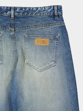 MM6 Maison Margiela Blue Distressed Straight-Leg Jeans