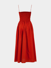 Matteau Tomato Shirred Bodice Midi Dress